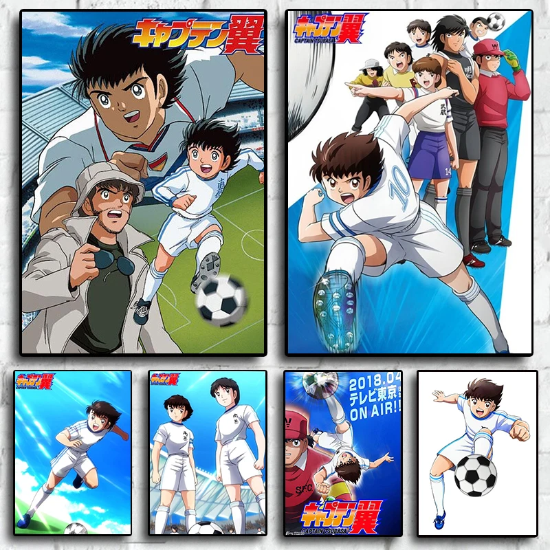 Digital Oil Painting Japan Anime Captain Tsubasa Cartoon Kawaii Home Decor Nursery Kids Room Handpainted Art Wall Unique Gift