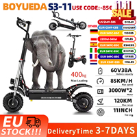 Boyueda S3-11 Electric Scooter 6000W Dual Motor 60V38Ah Large Battery 120KM Max Range High-Speed Commuter & Off-Road E-Scooter