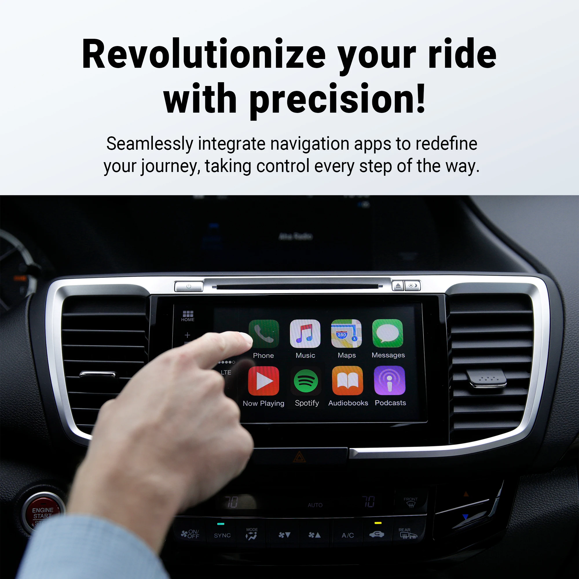 OTTOMOTION 2024 Mini bezprzewodowy adapter CarPlay przenośny kieszonkowy USB Bluetooth akcesoria samochodowe dla Skoda VW Mazda Toyota Kia Ford