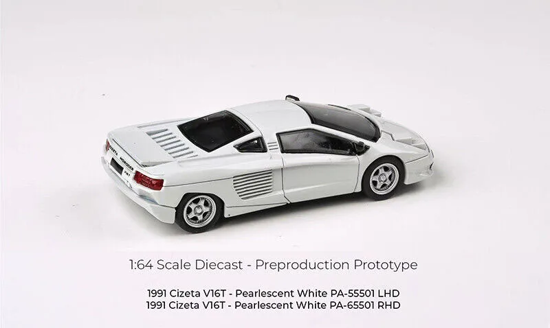 New 1/64 Scale Cizeta V16T 1991 Light Up Version By Para6464 Diecast Alloy Toy Cars Simulation Model For Collection gift