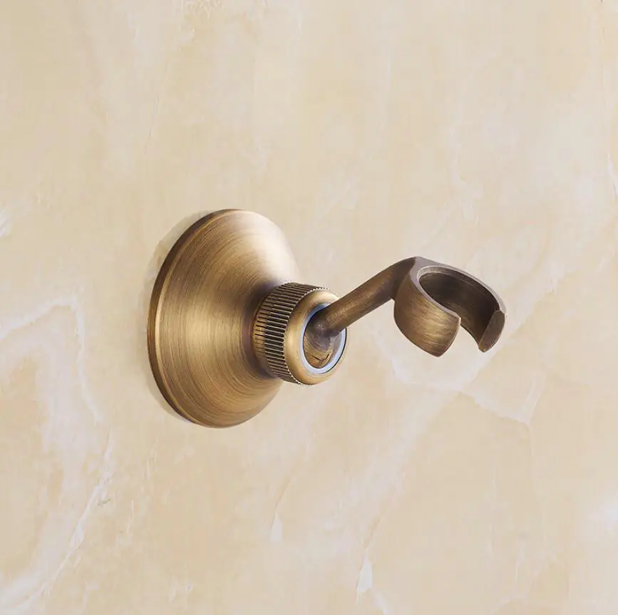 Bronze vintage Hand-Held Shower Wall-Mounted Socket, Pure Copper Telephone Handset Spray Head Fixing Frame, Bracket, Fork Fixing