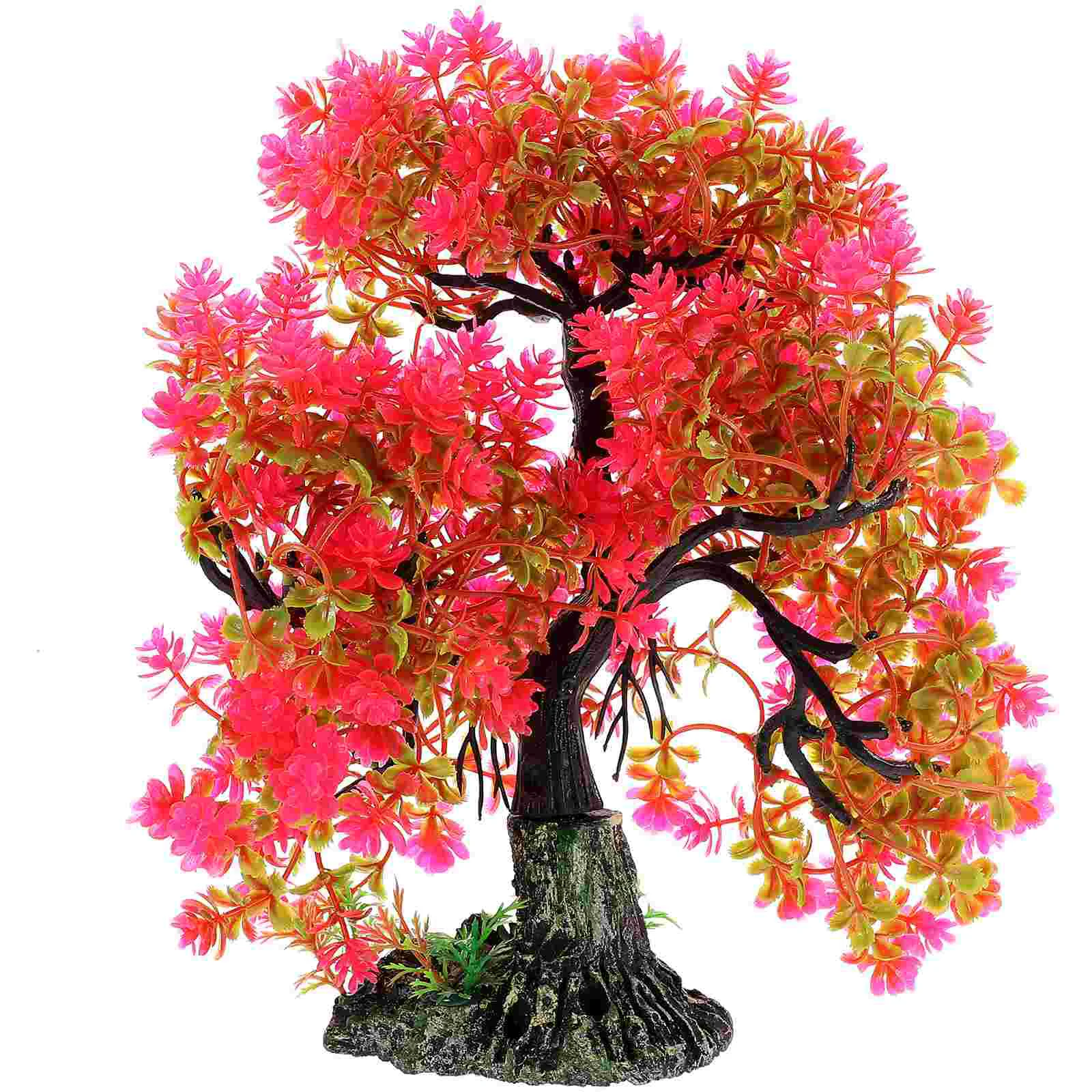 

Fish Tank Landscaping Tree Aquarium Bonsai Layout Adornment Resin Decor Simulation Plant Decorative Fake Reptile