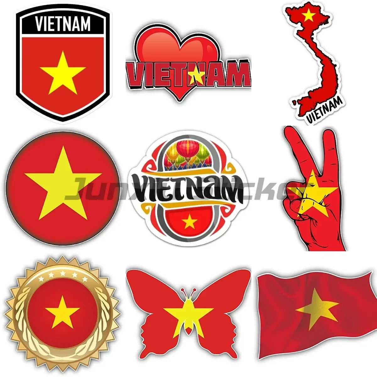 

Vietnam Vietnamese Flag Map VN Sticker for Decoration Car Window Wall Room Truck Helmet Racing Decal Accessories