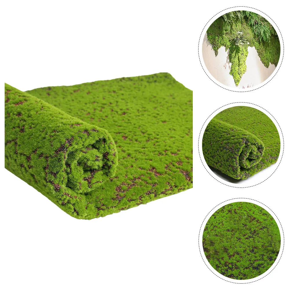 

Premium Artificial Moss for Micro Landscape Decoration Realistic Faux Moss Turf Mat for Mini Garden Bonsai Fish Tank Photo Props