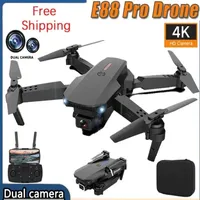 New E88Pro RC Drone 4K Professinal With 1080P Wide Angle Dual HD Camera Foldable RC Helicopter WIFI FPV Height Hold Apron Sell