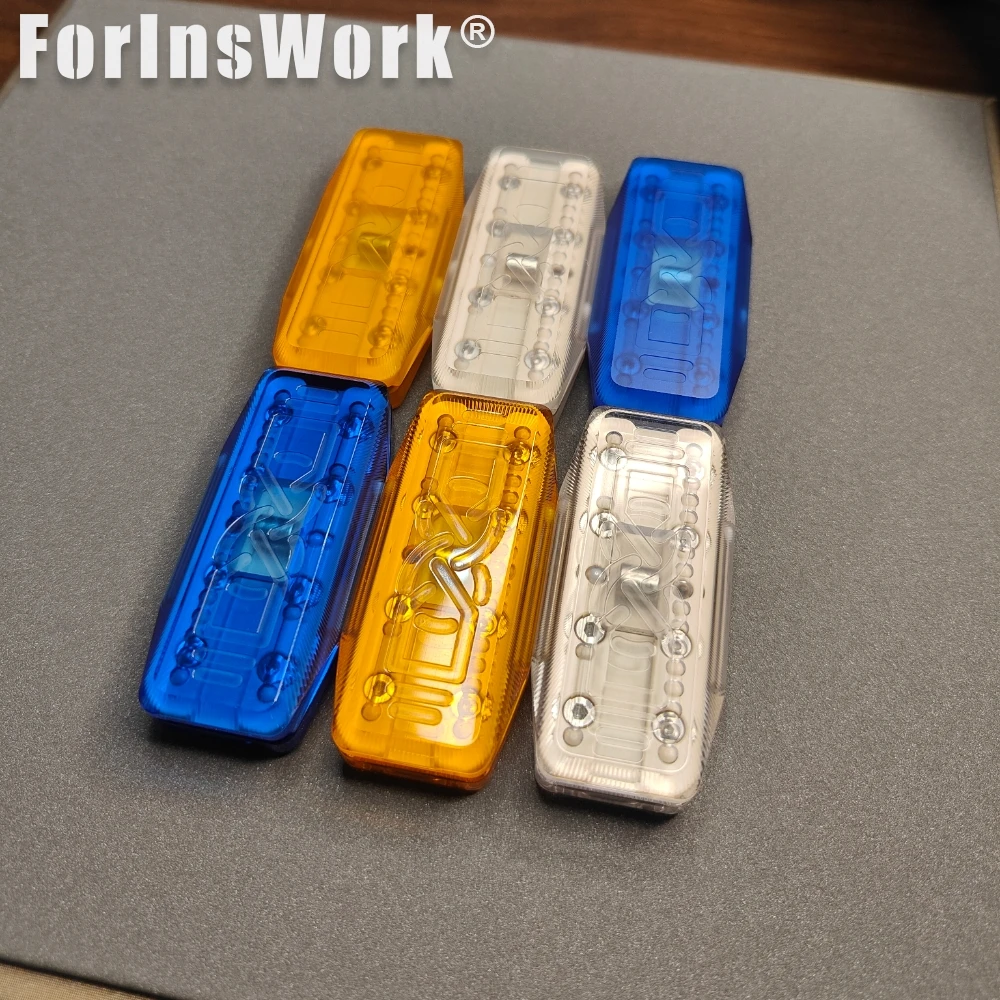 XULIE EDC PMMA YellowShuttle تململ المنزلق Ti-أورورا اللون المعادن ألعاب متململة ضد الإجهاد للبالغين لعبة حسية