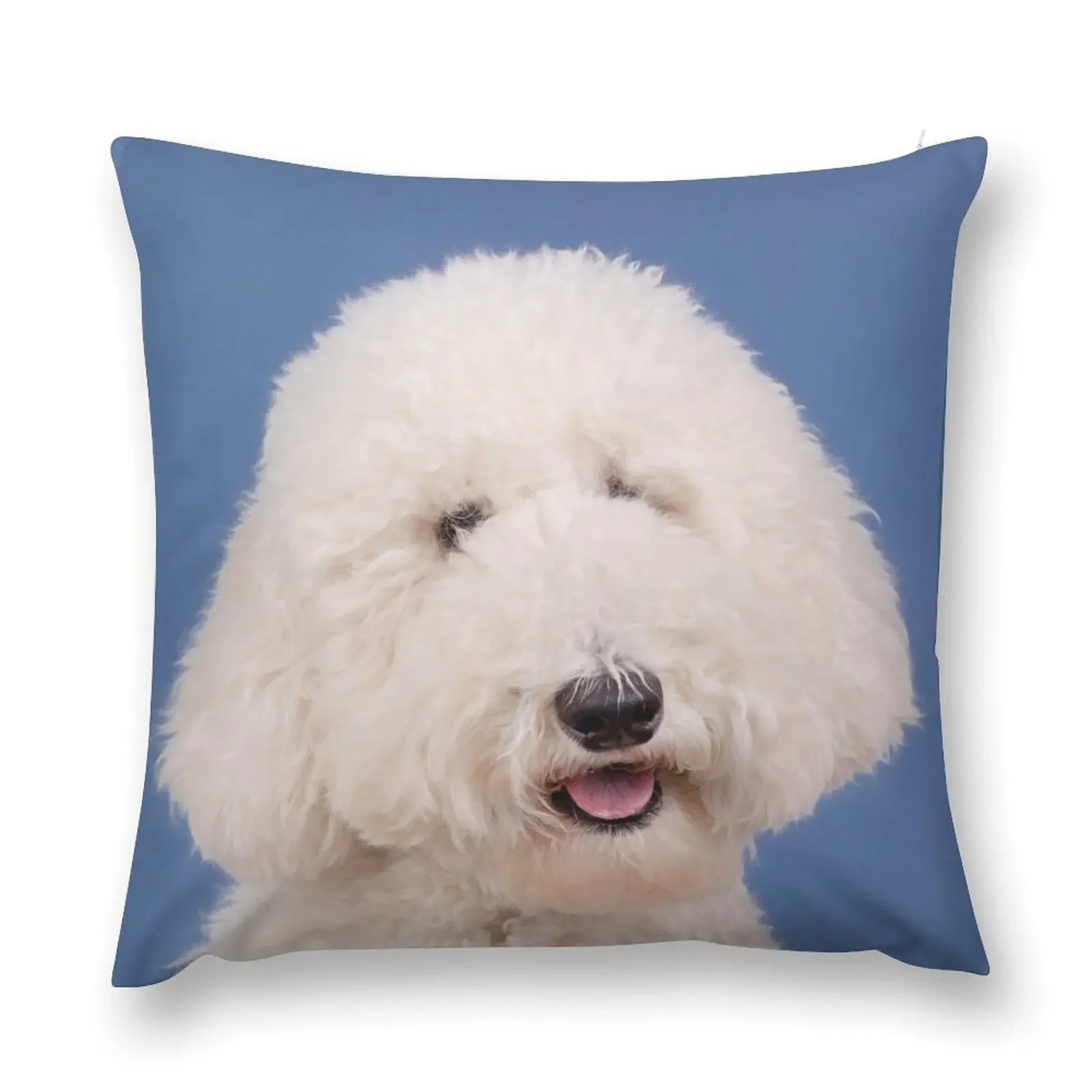 White Goldendoodle Throw Pillow pillow cover luxury Pillow Case Christmas