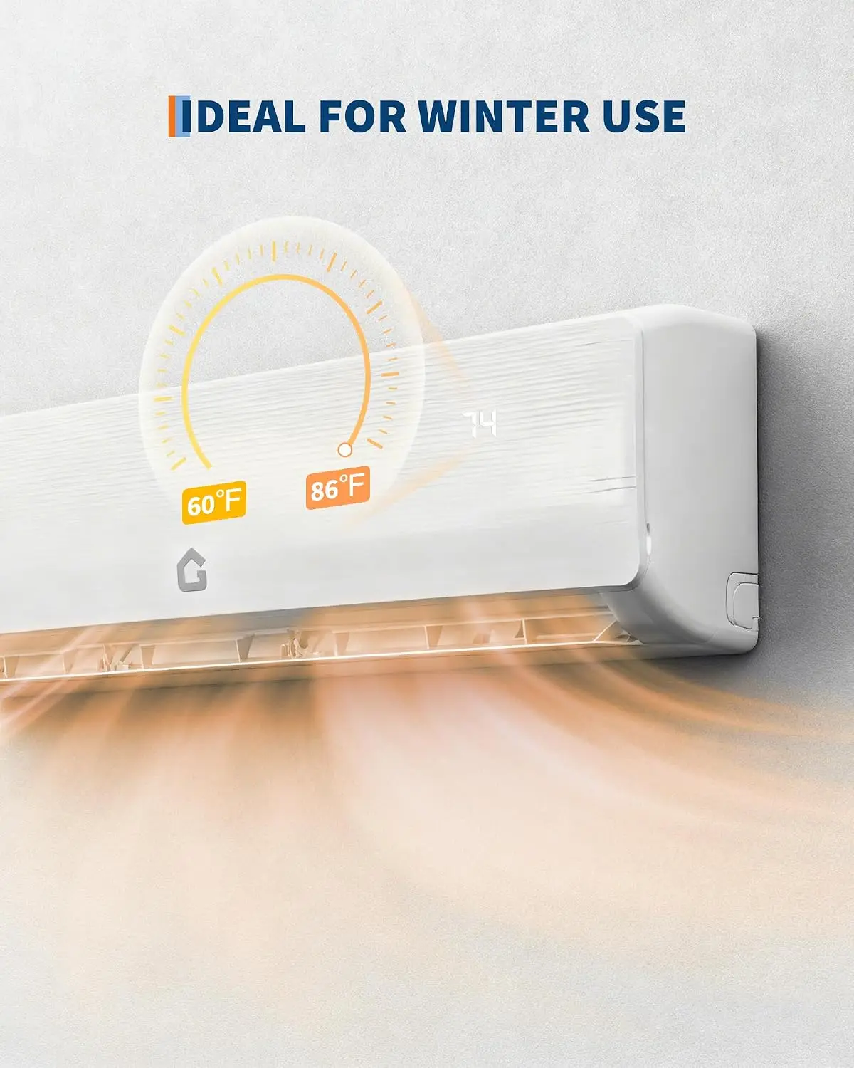 18000 BTU Mini Split Air Conditioner - 19 SEER2 Ductless Inverter AC with 208-230V, Cools Up to 1250 Sq. Ft, Built-in, Custom