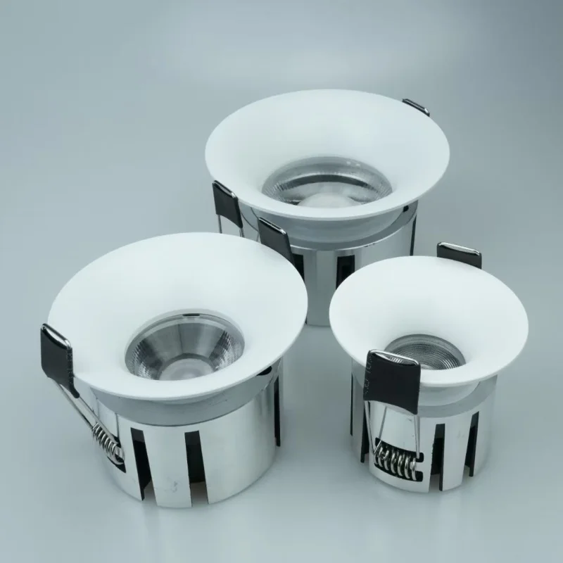 CANTH frameless 5.5/7.5/9.5cm arc-shaped spotlights, golden perforated led embedded anti-glare ceiling, silver hole lights