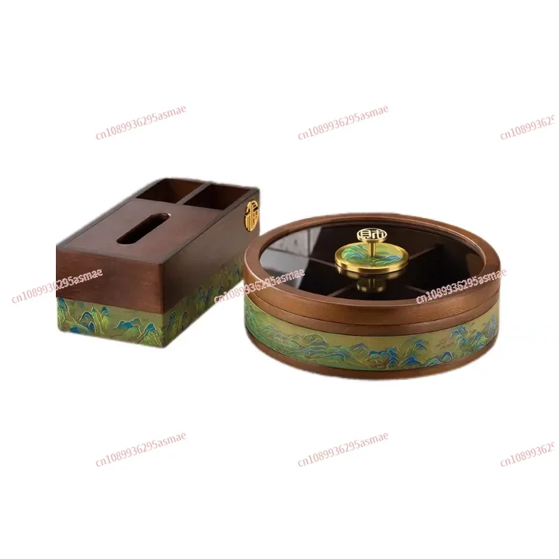 

Новая китайская деревянная коробка для сухофруктов - Легкая роскошная тарелка для закусок и конфет для дома и гостиной к Празднику середины осени