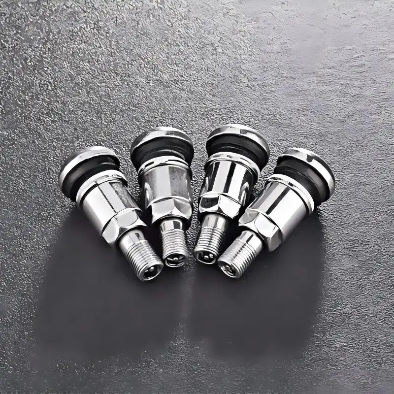 4pcs Long Lasting Metal Stems Quality Metal Valves Stems Heavy Duty Stainless Steel Accessories for Vehicles Motorcycles
