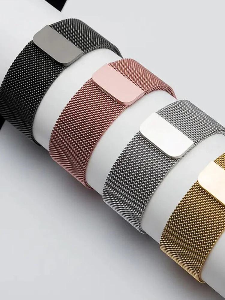 Strap For Apple watch Ultra 2 Band 44mm 40mm 45mm 41mm 42mm 38mm 49mm Milanese Loop Metal Bracelet iWatch Series 9 8 SE 7 6 5 3