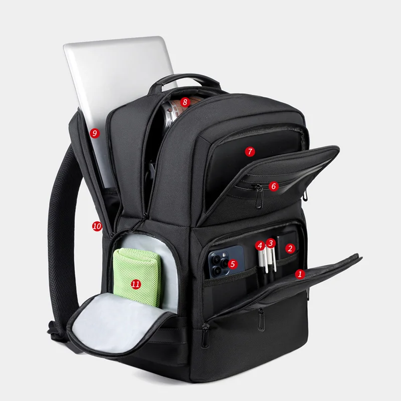 الحد الأدنى عالية السعة متعددة مقصورة رجال الأعمال على ظهره دائم الرجال حقيبة السفر الرجال ركاب على ظهره