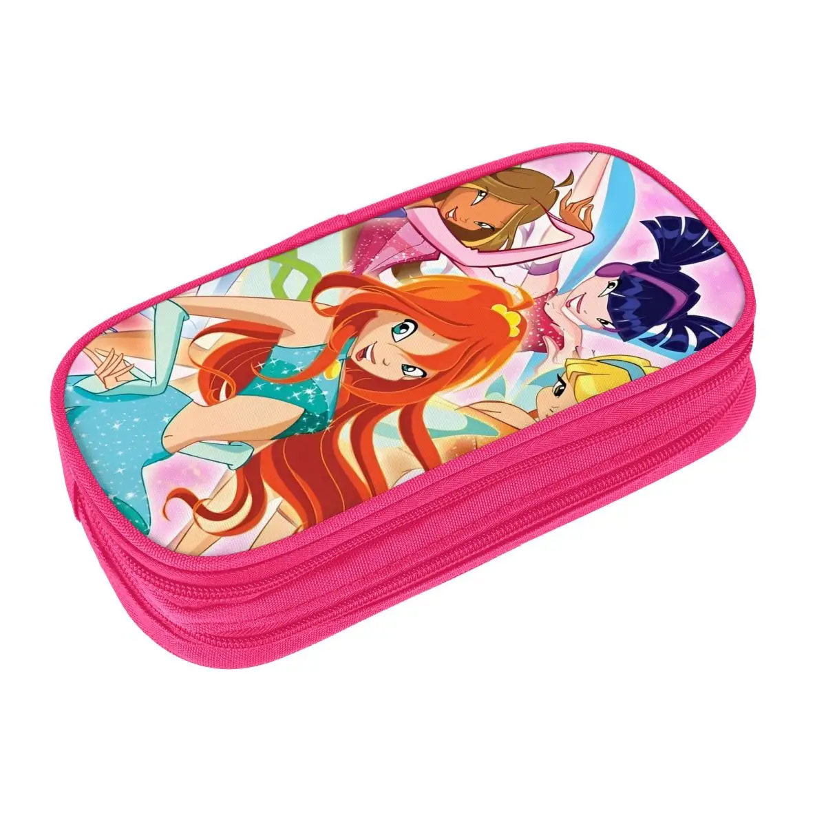 W-Winx Clubs Pencil Case Cartoon Back To School Pencil Cases Zipper Boy Girl Cool Large Pencil Pouch School Stationery