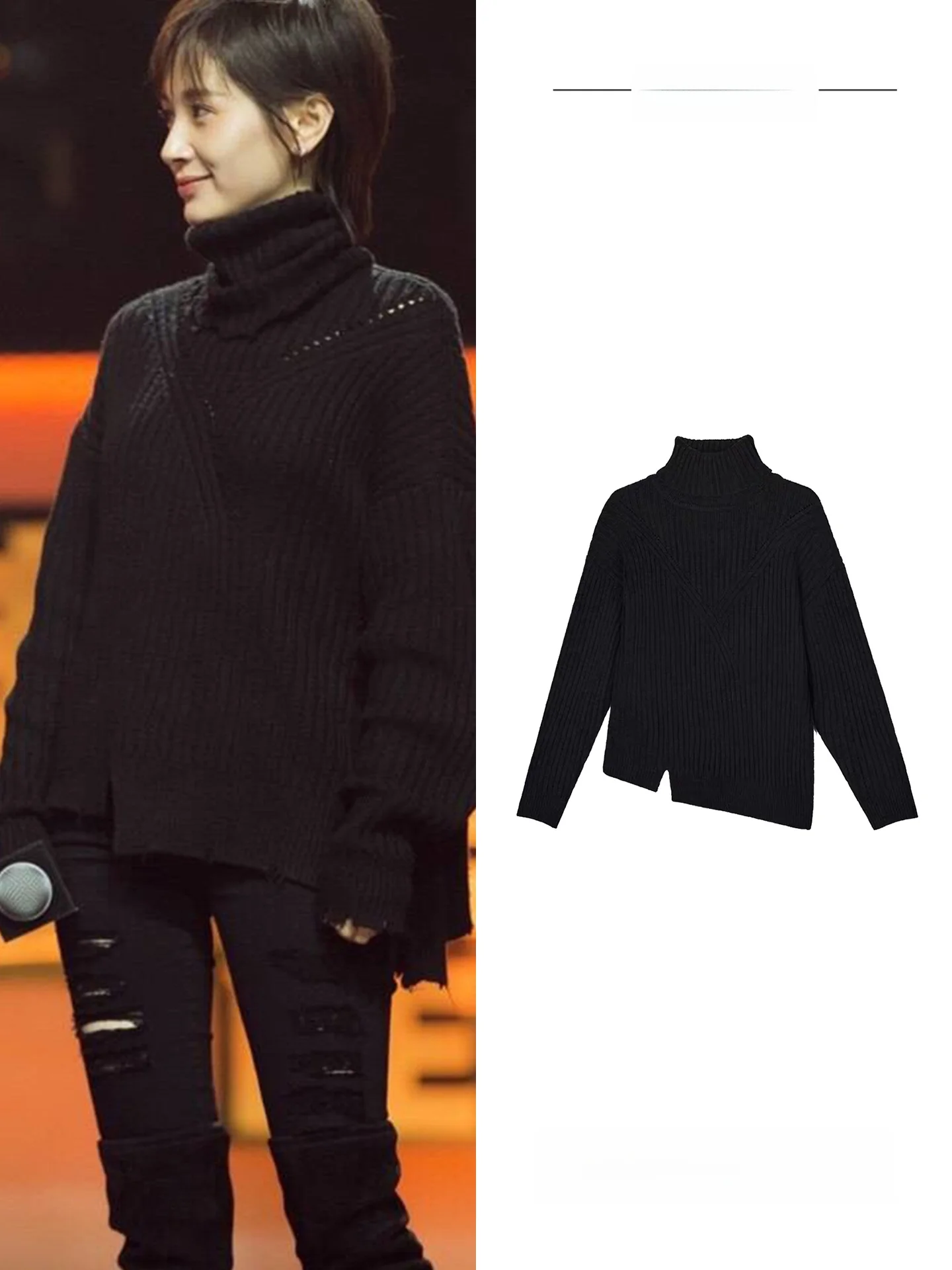 

Женский утепленный вязаный свитер Prince Wen с высоким воротником, модная теплая одежда для осени и зимы, из смесового хлопка, с длинными рукавами