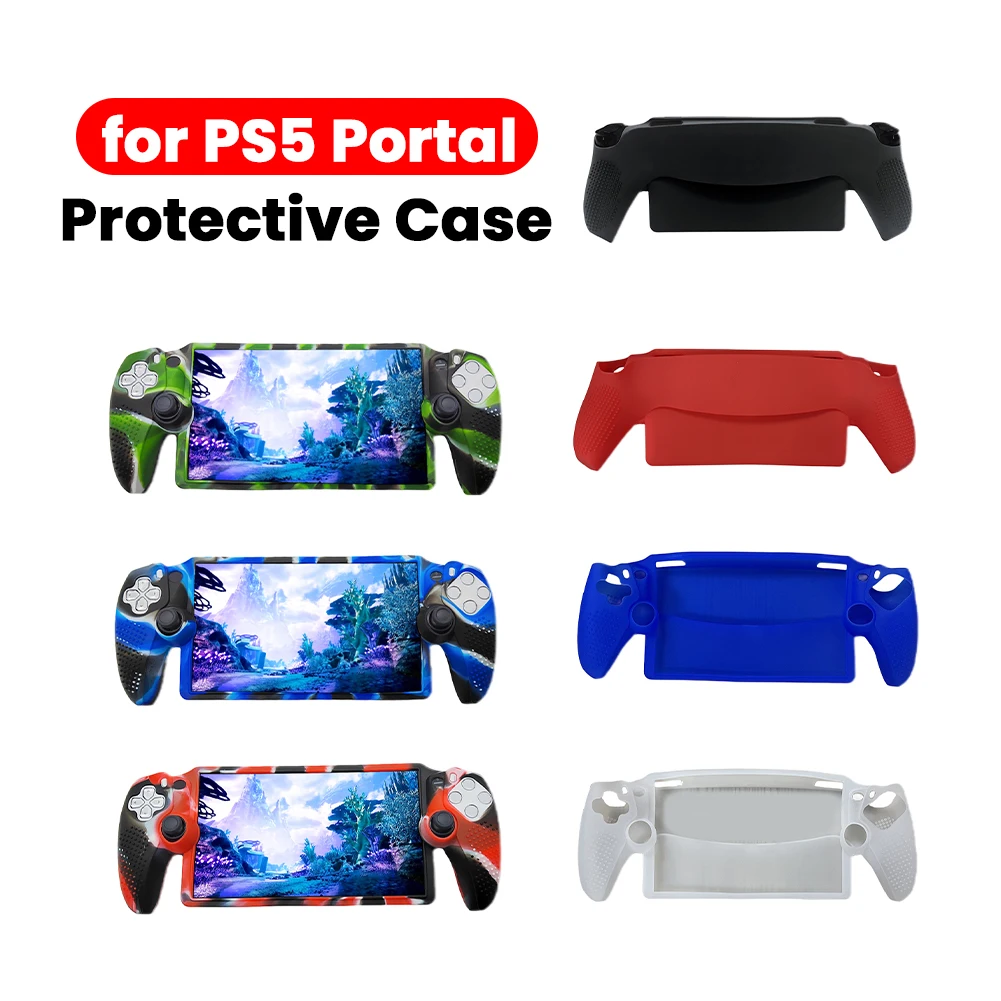 

Silicone Protective Case Drop-proof Protective Cover Anti-Scratch Soft Case Cover Sleeve Non-Slip for PS5 Portal Game Console