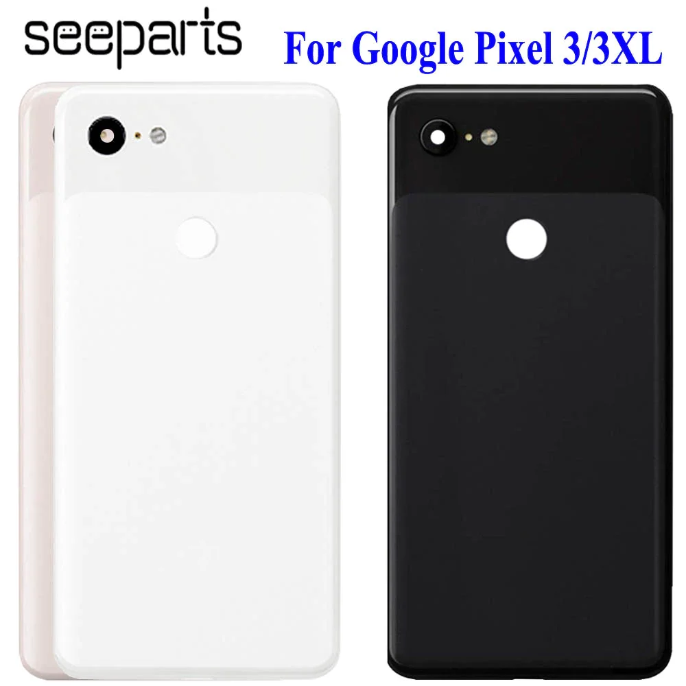 Completo novo para o google pixel 3 xl tampa da bateria porta traseira habitação caso traseiro para o google pixel 3 capa traseira substituição da