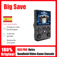 R36PRO Portable Video Game Console, Linux System, 3.5 -inch IPS Screen, Portable Pocket Video Player, 64GB, 128GB
