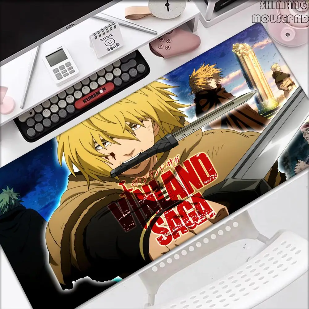 

Big Mousepad Vinland Saga Mouse Pad Gaming Large Xxl Gamer Keyboard Mause Mat Desk Protector Accessories Computer Pc Desks Pads