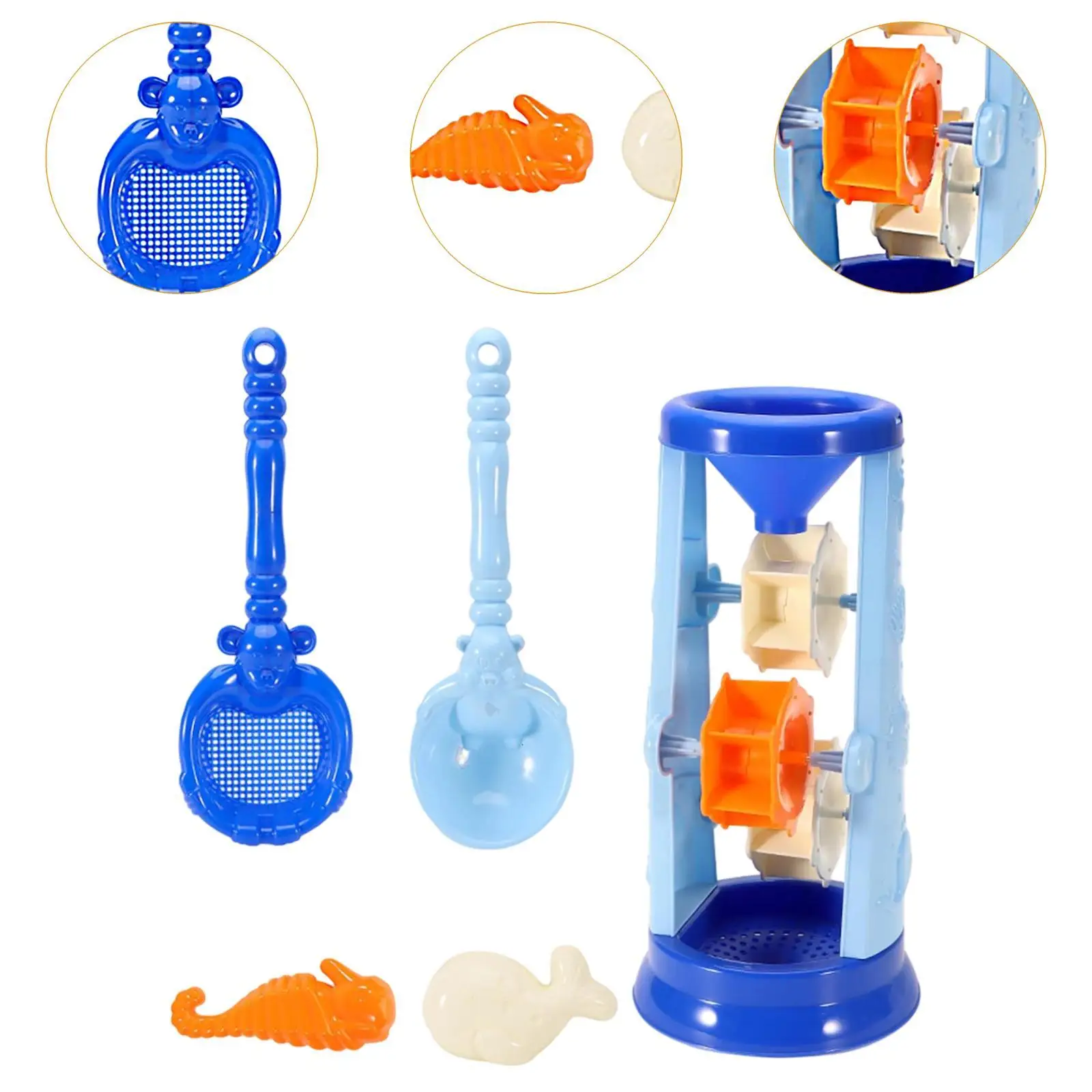 Ensemble de jouets de plage pour enfants, 5 pièces, pelles à sable d'été, activités de plein air, sable de voyage