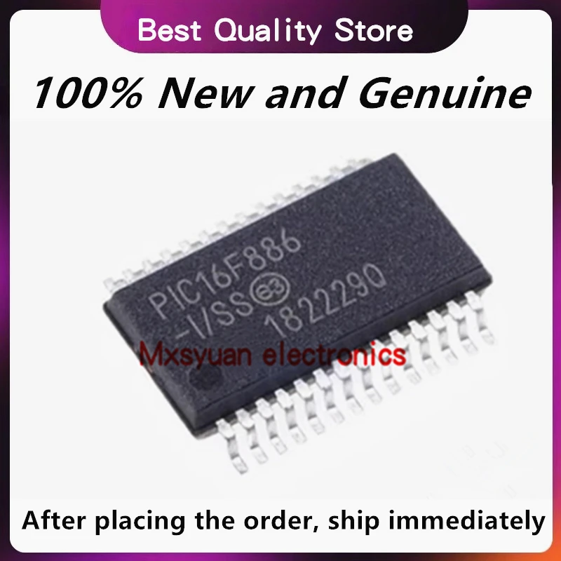 10 PCS ~ 100 PÇS/LOTE Original PIC16F886-I/SS PIC16F886T-I/SS PIC16F886 SSOP28 100% Novo e Genuíno