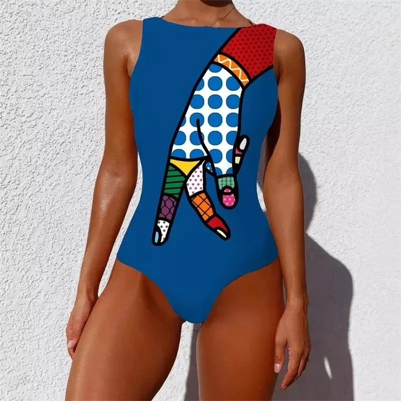 Sexy Print One Piece 2026 Swimsuit Closed Large Size Swimwear Push Up Women Flower Vintage Body Swim Beach Pool Bathing Suit