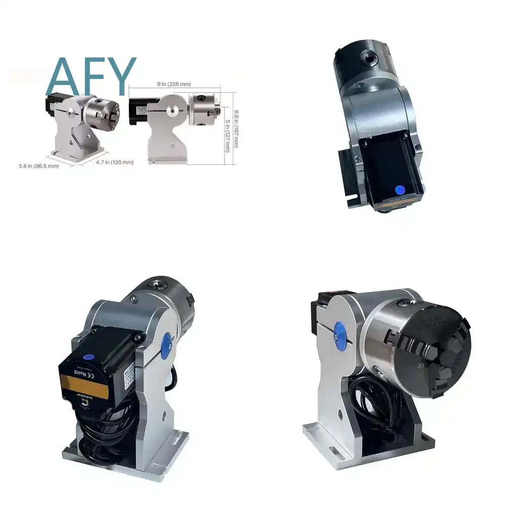 Table Fiber Marking Machine for Rotary Axis Metal Equipment Parts for Rotating Condition Essential Rotary Device for CNC