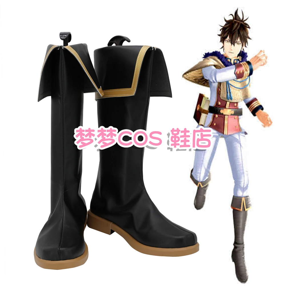 Yuno Grinbellor Cosplay Stiefel Anime Black Clover Rollenspiel Karneval Party Schuhe für Männer und Frauen