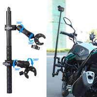 Insta360 One X2 X3 Motorcycle Bicycle Panoramic Selfie Stick Monopod Mount Handlebar Bracket For GoPro Max Hero 11 10 Accessory