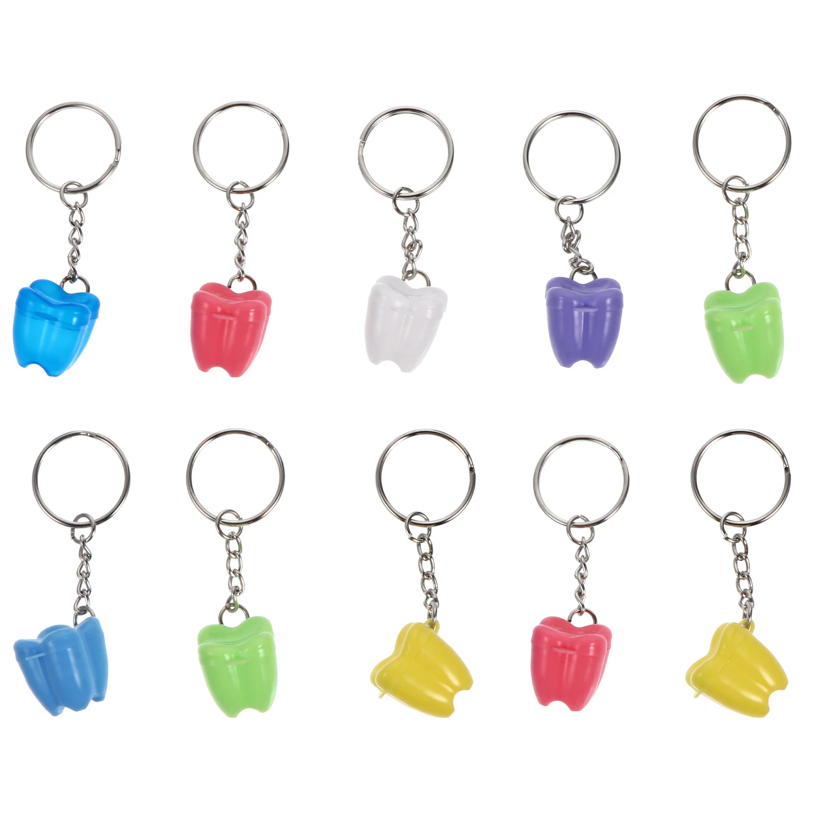 กล่องเก็บฟันน้ำนมเด็ก 10 ชิ้น พร้อมพวงกุญแจ กล่องเก็บฟันน้ำนมแบบพกพา พร้อมพวงกุญแจ