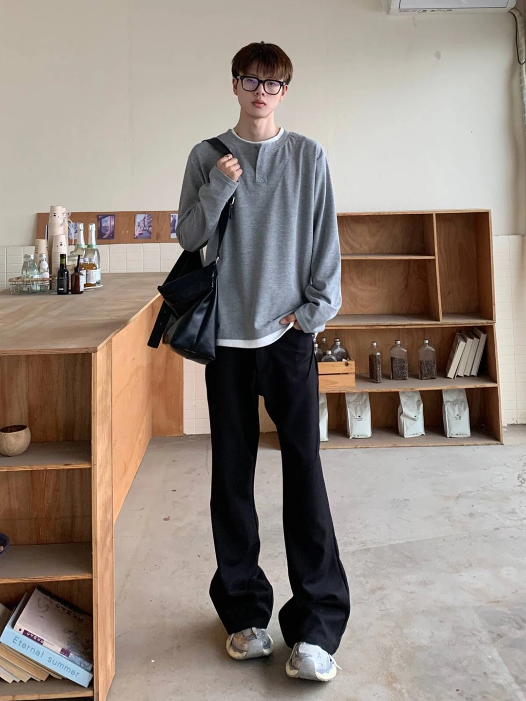 

Мужские брюки Bla Slim Fit прямого кроя с высокой талией, струящиеся, повседневные, Cleanfit, для осеннего сезона