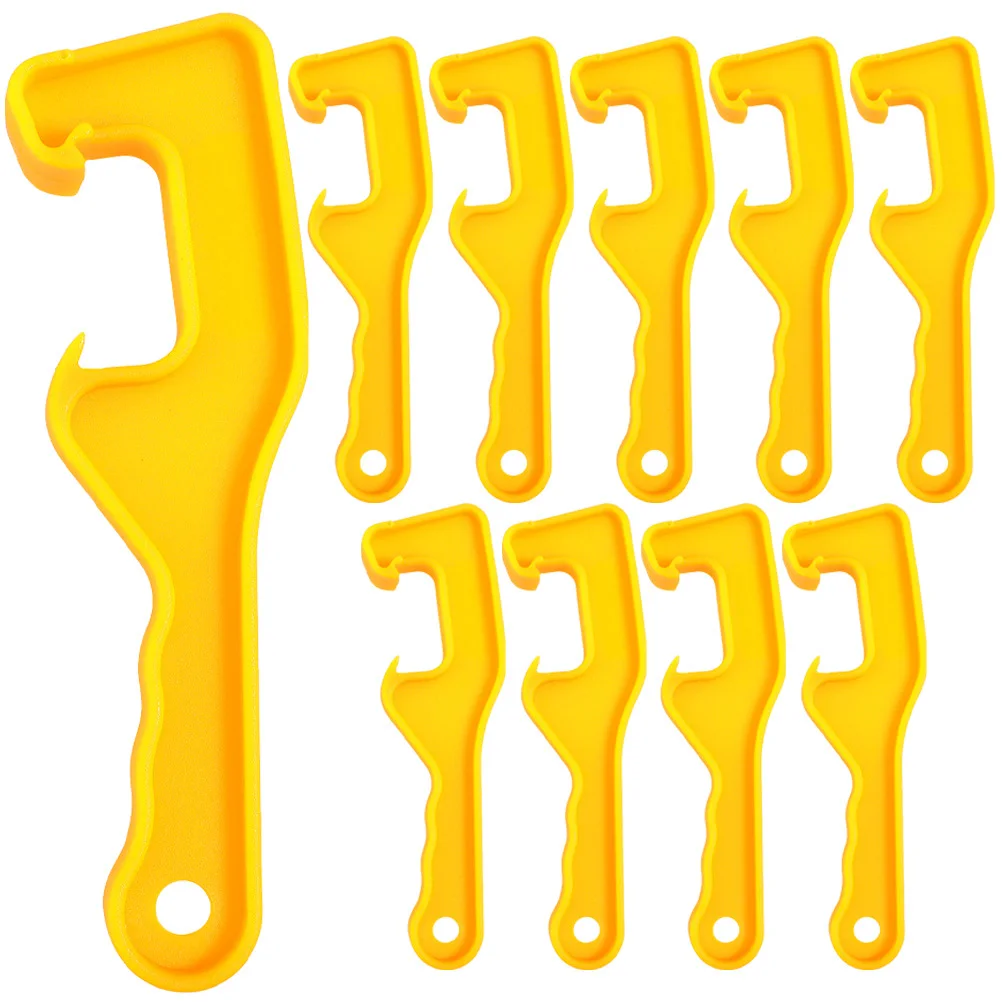 

10pcs Plastic Paint Bucket Opener Reusable Gallon Pail Lid Wrench Multi-Functional Tool For Opening Jars Tins Bottles Fast