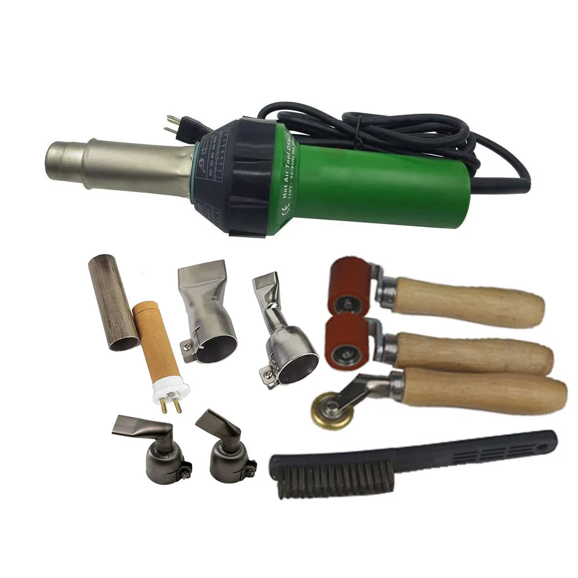 

Professional 1600W Heat Gun Kit Hot Air Blast Torch for Single Ply Bitumen PVC/TPO Roofing Membranes Plastic Welder Welding Tool