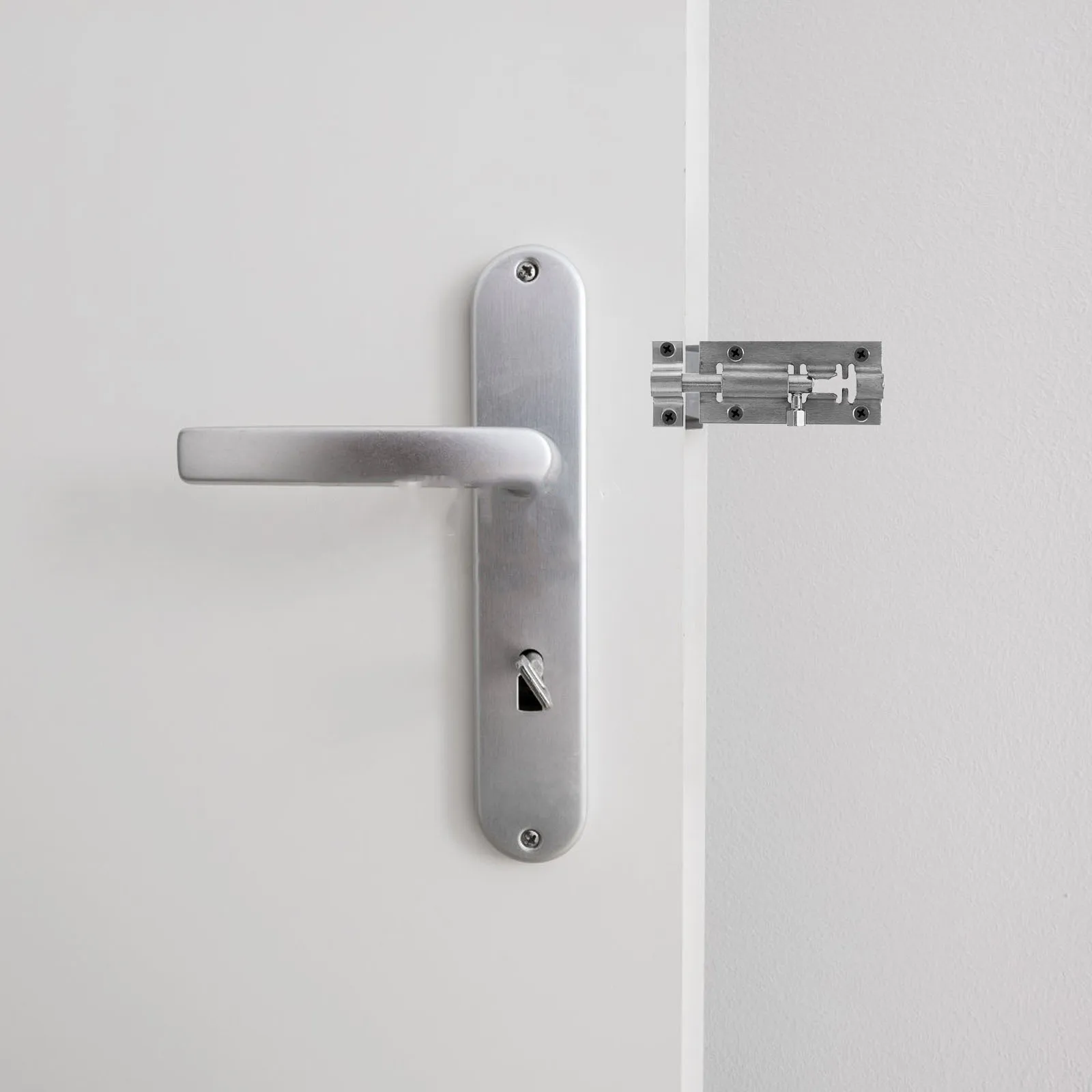 

6Sets Extended Stainless Steel Door Bolt Lock Slide Latch Anti-Theft for Home Office Warehouse Security Slide Latch Lock