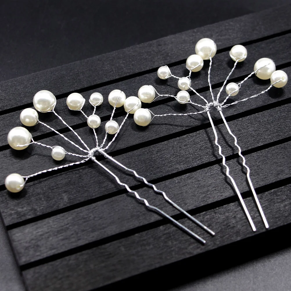 10 Pcs Bride Hair Clip Pearl Pin Bridal Wedding Clips Brooch Accessories Crystal Flower Hairpin