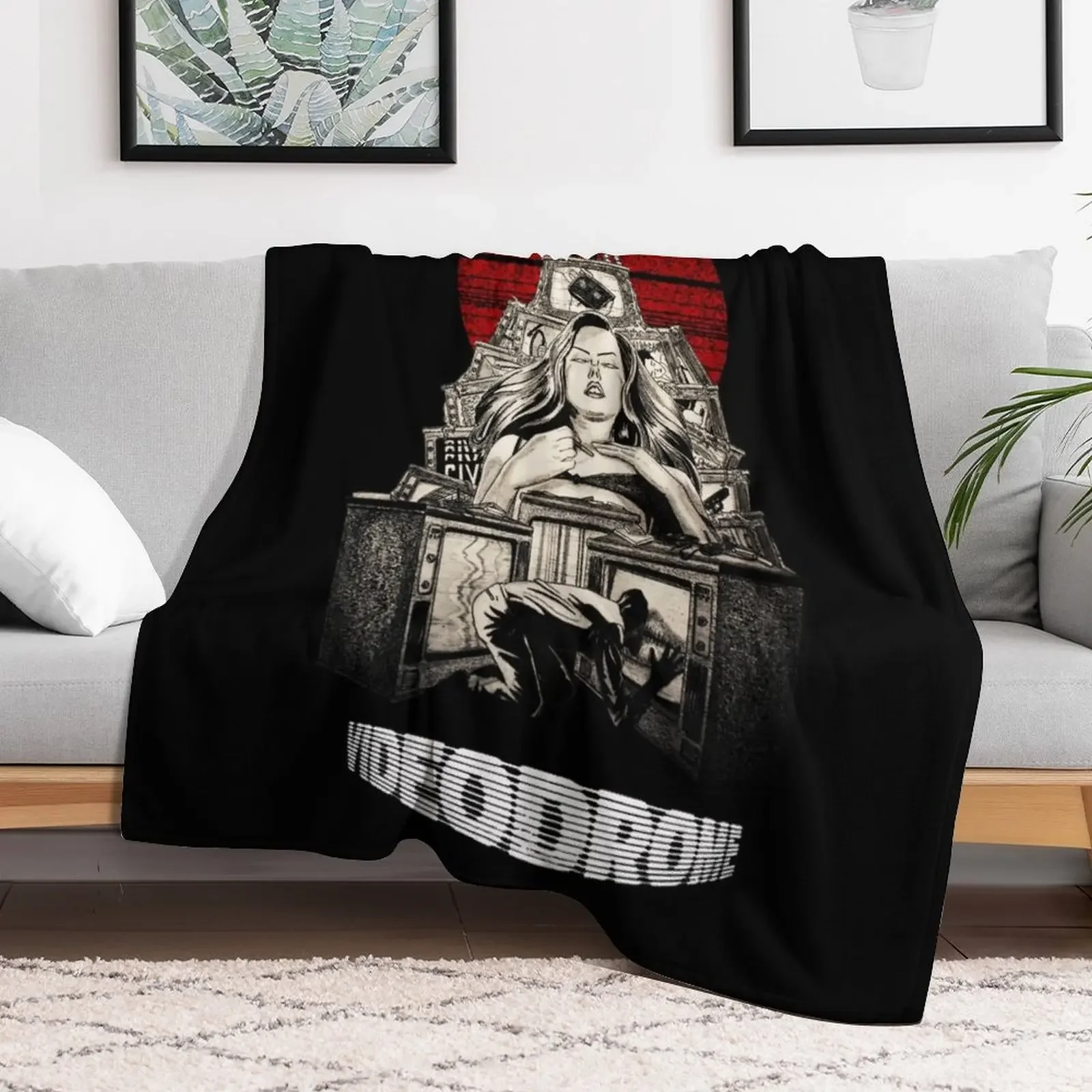 Videodrome Throw Blanket Soft Comfort Blanket for Reading Watching TV