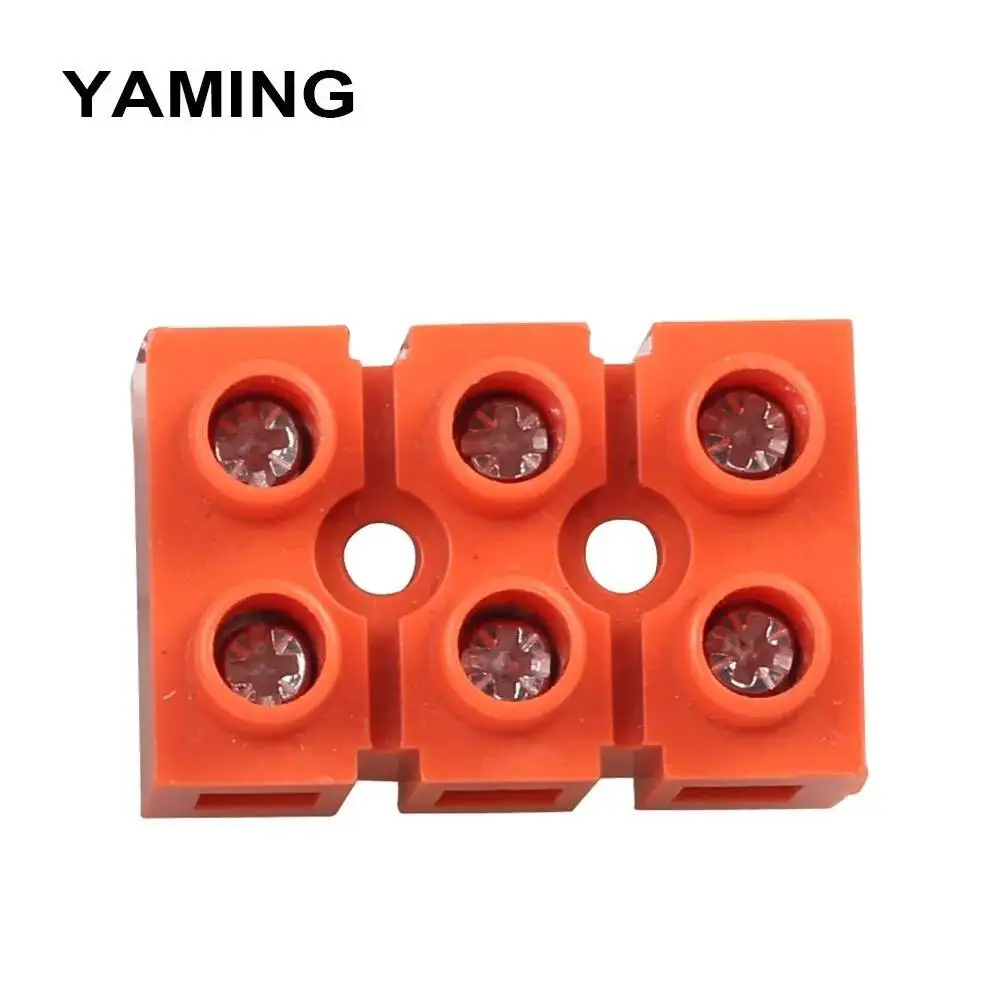 (10PCS) H2519-3 Base Type Environmental Inflaming Retarding Fixed Connection Terminal Block Dual Row 3P