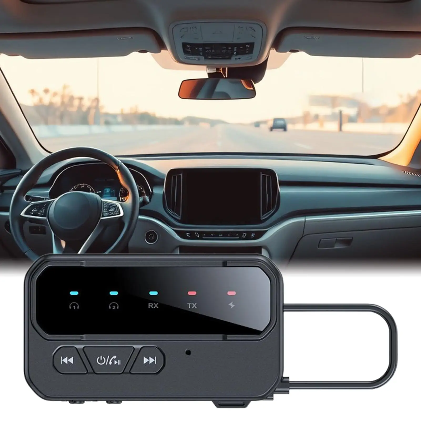 محول مساعد للسيارة موصل موسيقى السيارة اللاسلكية لوازم السيارات الداخلية للقيادة والتنقل والسفر ورحلة الطريق
