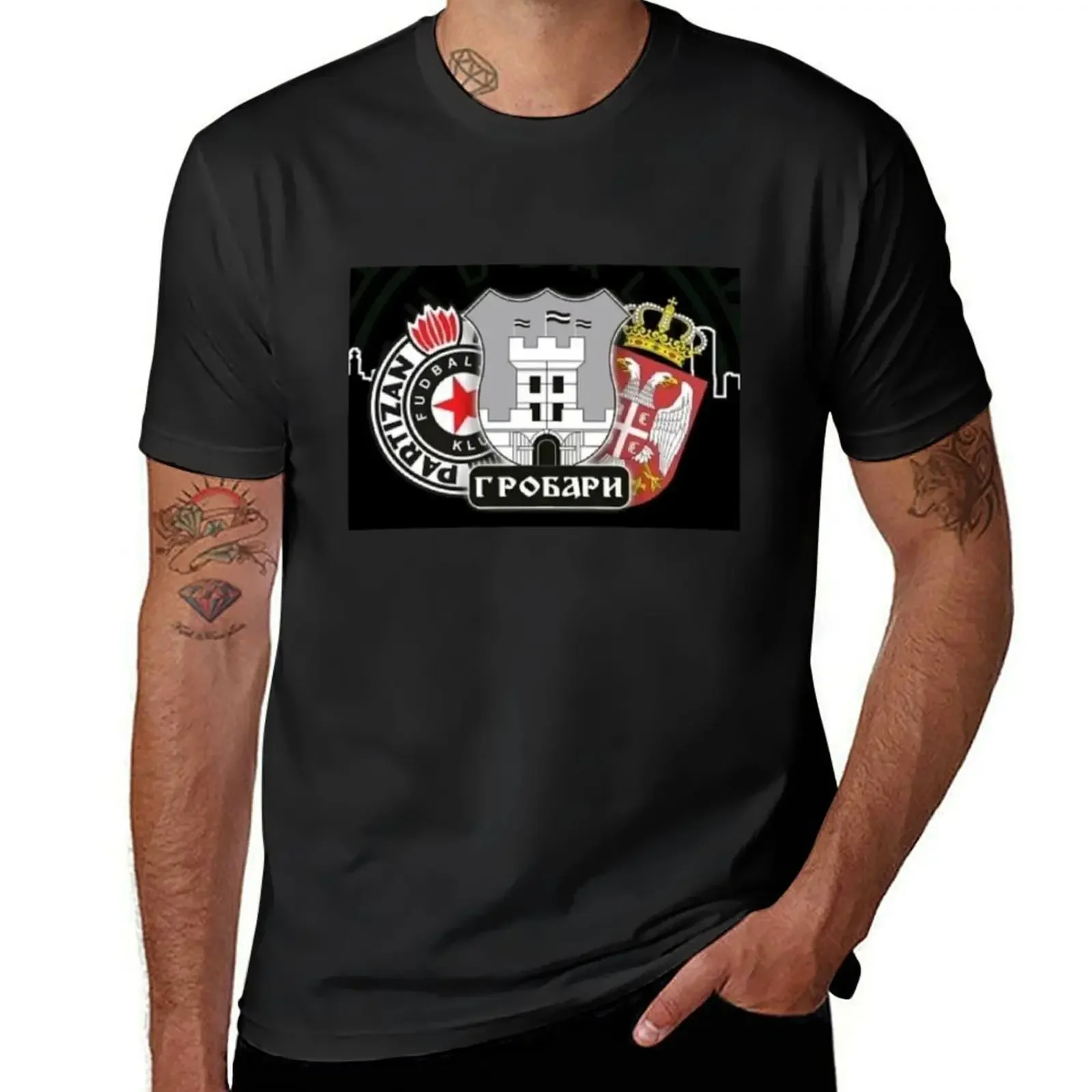 PARTIZAN BEOGRAD FC T-Shirt shirts graphic plus size clothes mens t shirts casual stylish