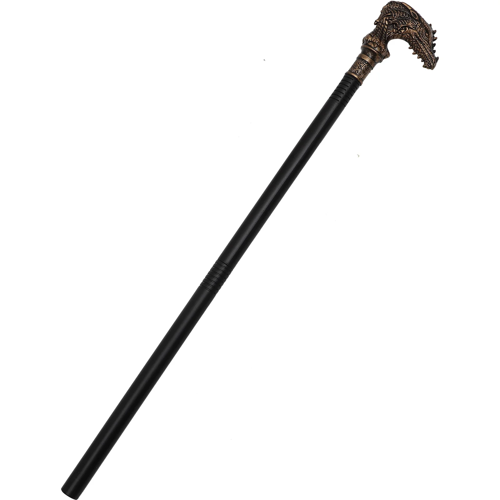 Dragon Head Halloween Walking Cane Cosplay Prop Punk Style Decorative Cane Lightweight Plastic for Halloween Cosplay Decoration