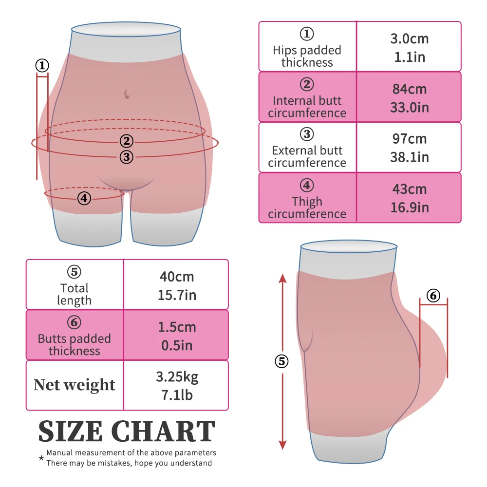 Silicone Huge Hips and Buttocks Enhancer Pants 3cm Hips Thickness Fake Big Bum High Quality Panties for Woman