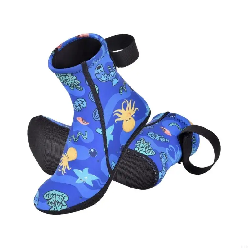 Kinder-Neopren-Tauchsocke mit Schutz, Kinder-Paddelboard-Strumpfwaren, zum Spielen Strand und Schnorcheln, Größe 23–37 – Detail 5