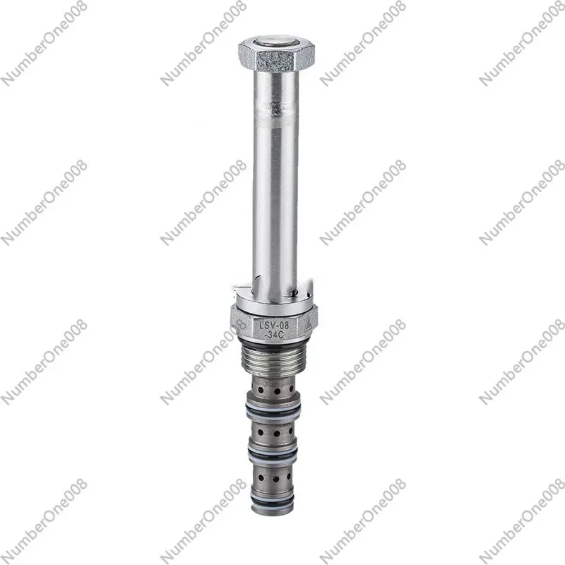 Válvula Solenoide de Cartucho Hidráulica Enroscable LSV-08-34-C LSV-08-34-O de 4 Vías y 3 Posiciones