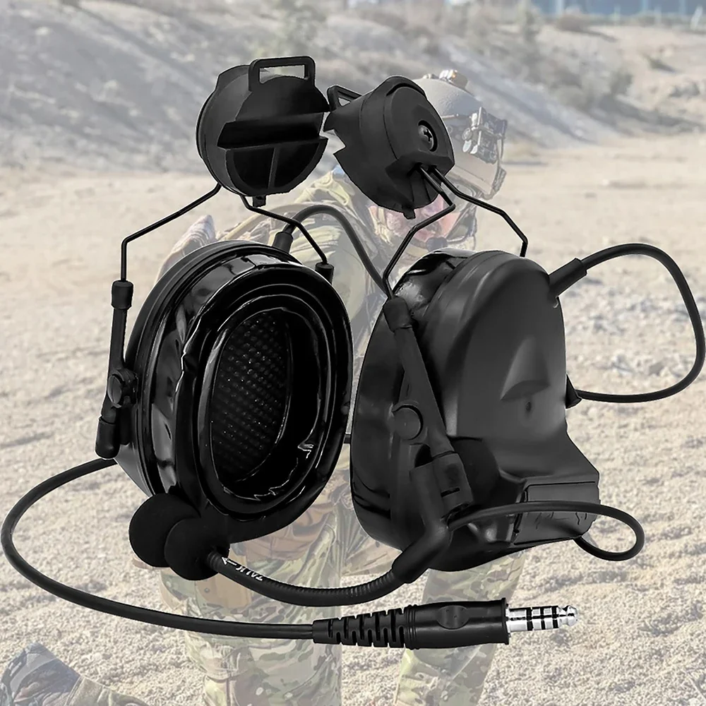 Tactical Headset TACSKY II with ARC Rail Adapter Hearing Protection with Gel Ear Pads for Tactical  Shooting U94 PTT