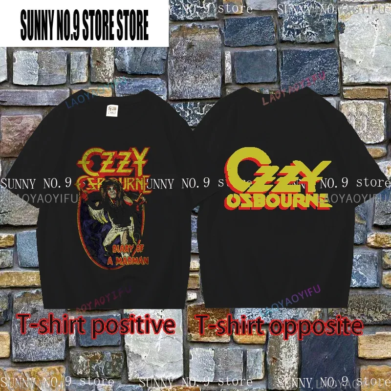 نادر!!!! Ozzy Osbouhibn تحدث عن تي شيرت جولة الشيطان ، تي شيرت أسود عتيق ، من من