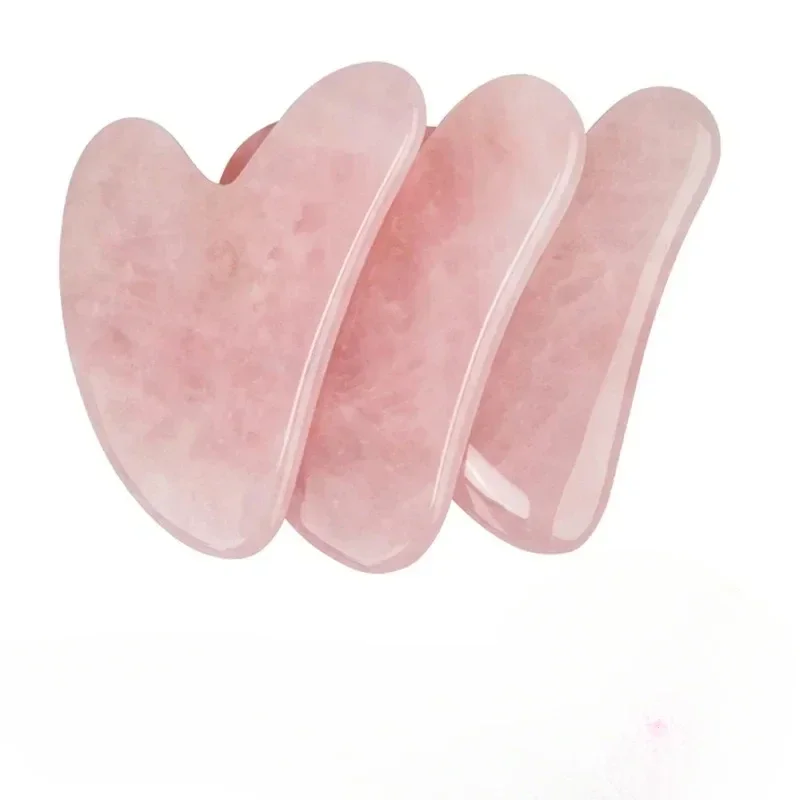 Natural Gua Sha Scraper Board Massage Rose Quartz Guasha Stone For Face Neck Skin Lifting Wrinkle Remover Beauty Care