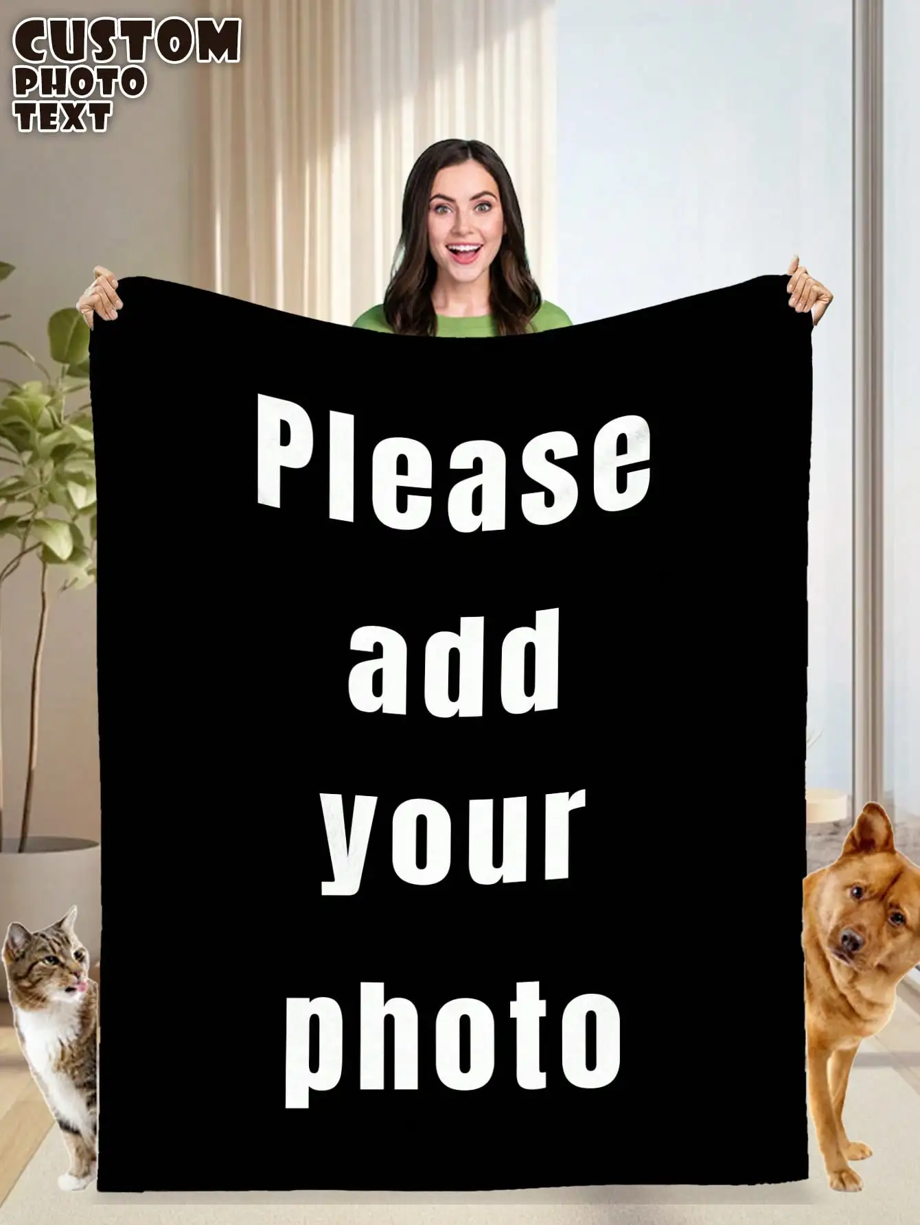Custom blanket Personalized Photo Blanket Customized Print on Demand Dropshipping Warm Throw Blankets for Boyfriend Girl