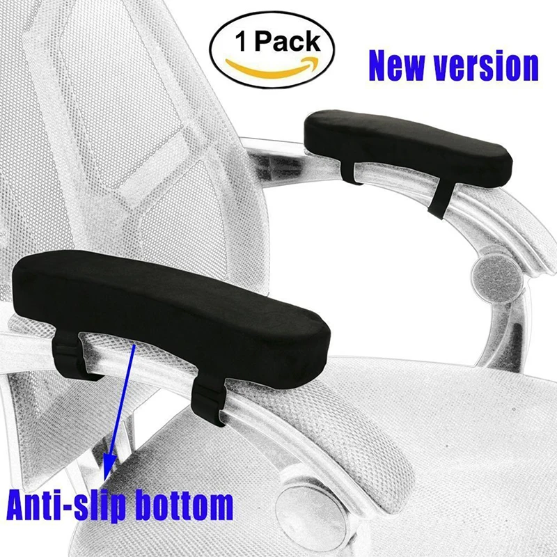 1PC Chair Mat Armrest Cushion Pad New Slow Rebound Memory Foam Armrest Cushion Pad Chair Mat Elbow Rest Cover