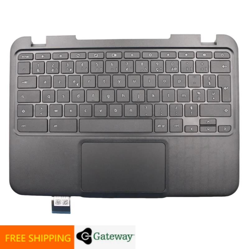 FR French Black Keyboard Upper Case Palmrest Shell Cover For Lenovo N22 Chromebook 5CB0L13239