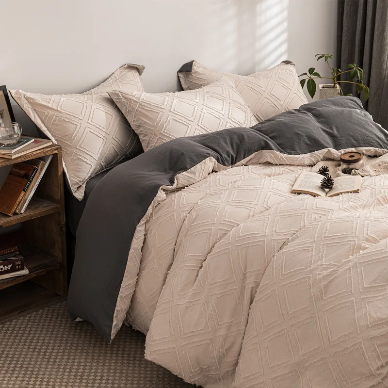 

Комплект постельного белья King из стираного хлопка, пододеяльник Queen Bedsure, одеяло Super King Size, роскошные покрывала, покрывала, полные простыни